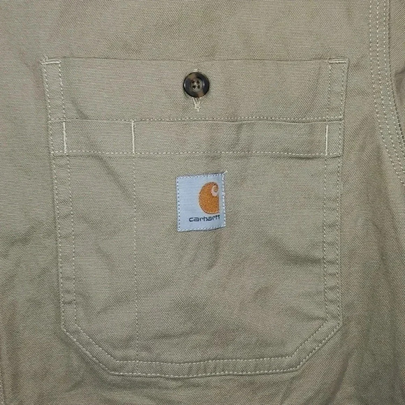 Carhartt Men's Rugged Flex Rigby Short Sleeve Relaxed Fit Work Shirt Size M - Picture 3 of 12